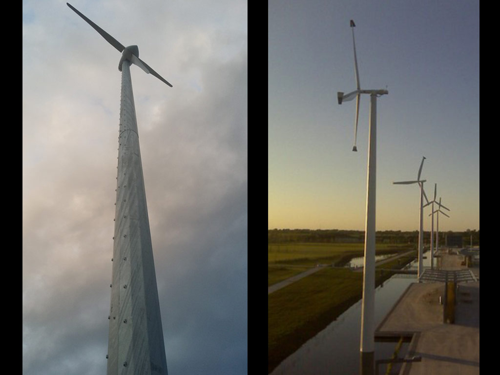 Wind Towers with custom designed poles