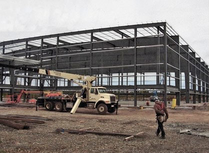 structural steel at building in Canada 