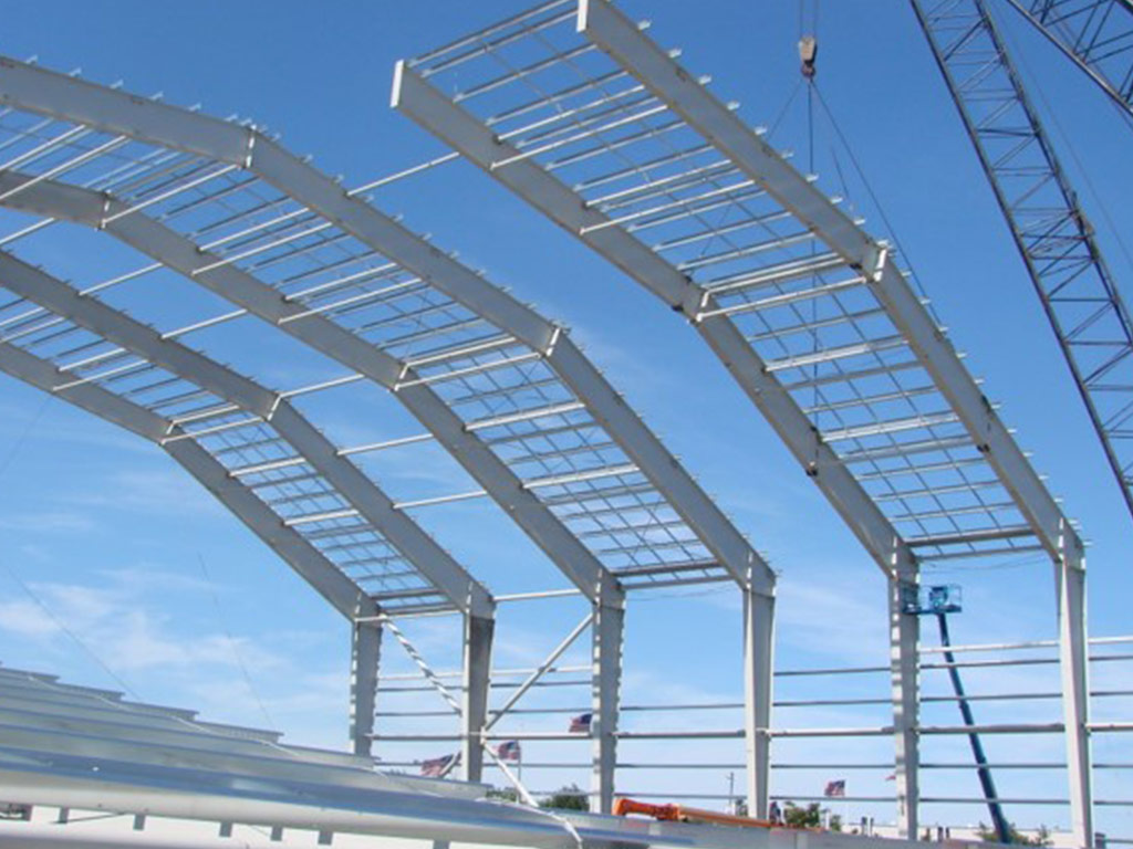 large structural steel for football practice facility