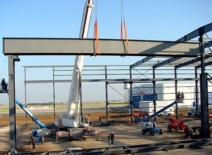 Bell Helicopter hangar under construction