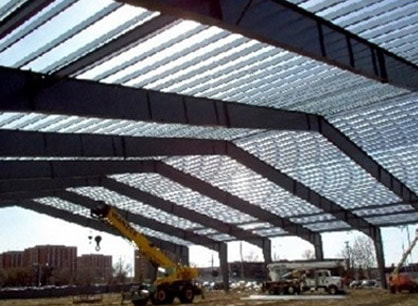 large structural steel for football practice facility